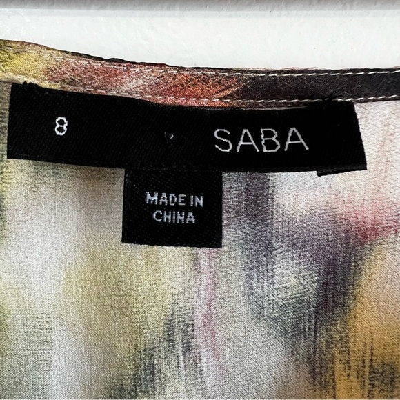 Saba silk tie front delicate sleeveless floral print blouse excellent condition - Picture 9 of 10